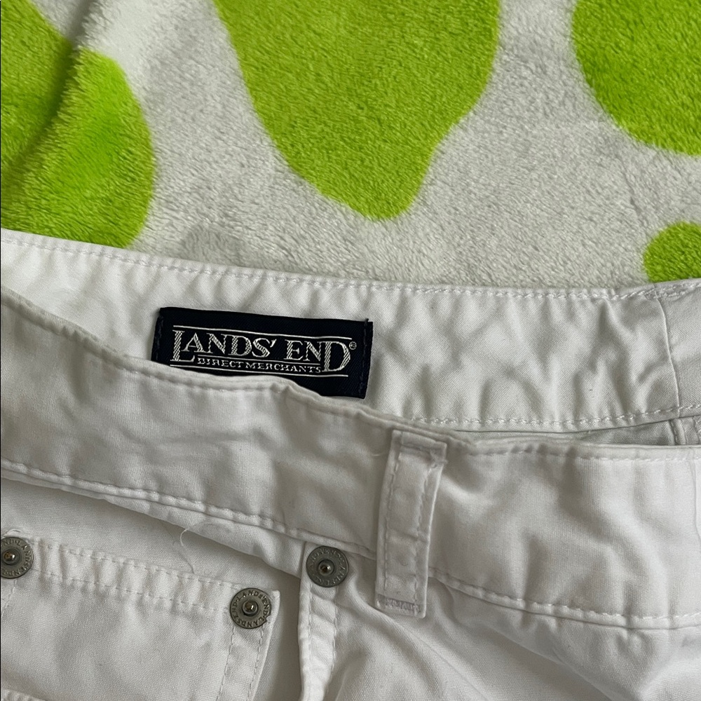 Lands' End Classic White Trousers